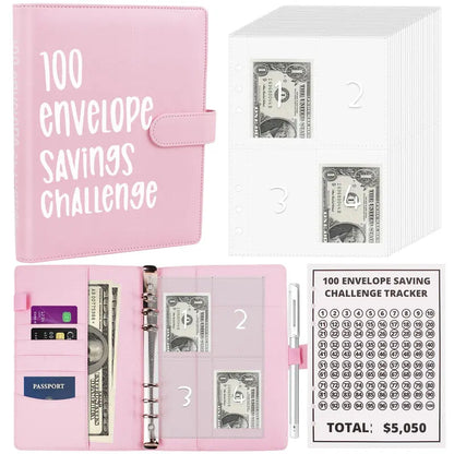 100 Envelopes Money Saving Challenge Binder – Save $5,050 in 100 Days!