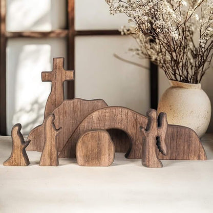 💕Spring Easter Hot Sale 49%OFF-Handmade Empty Tomb Easter Scene And Cross