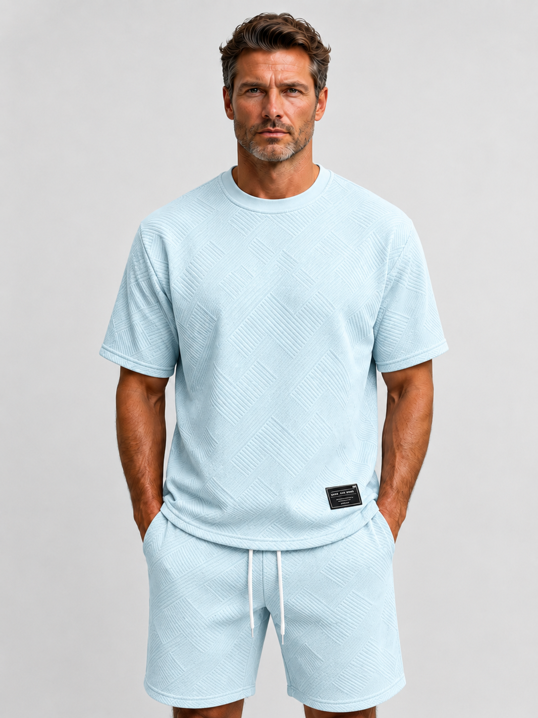 🌴 Men's Casual Solid T-Shirt & Drawstring Shorts Summer Suit