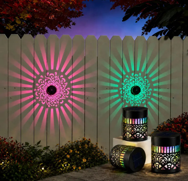 Seven-Color Changing Solar Mandala Projection Wall Light
