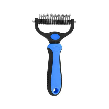 Pet Dematting Undercoat Rake – Double-Sided Grooming Comb for Dogs & Cats