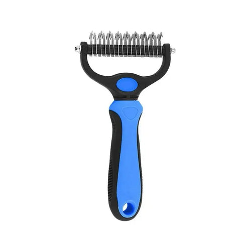 Pet Dematting Undercoat Rake – Double-Sided Grooming Comb for Dogs & Cats