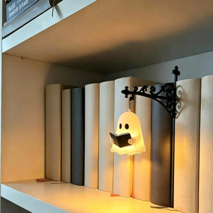 Library Lantern – Miniature Hanging Bookshelf Lamp, Warm LED Reading Nook Light & Literary Decor