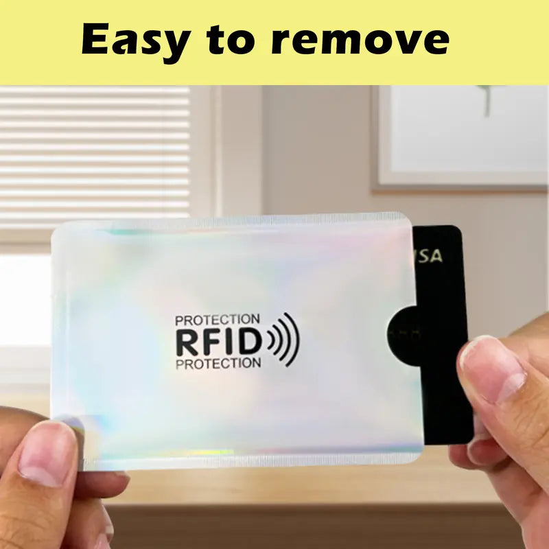 8 Counts RFID Blocking Sleeves Set – Credit Card & ID Protection Sleeves (Slim Anti-Theft Design)