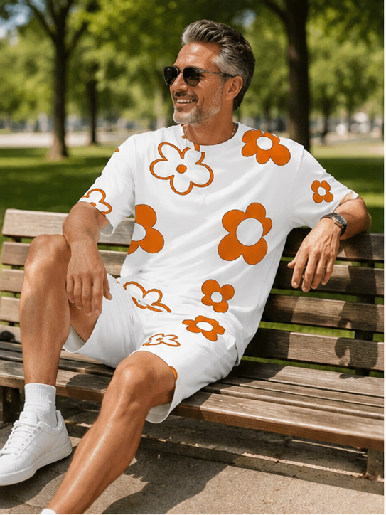 🌺 Men's Floral Print 2-Piece Summer Set
