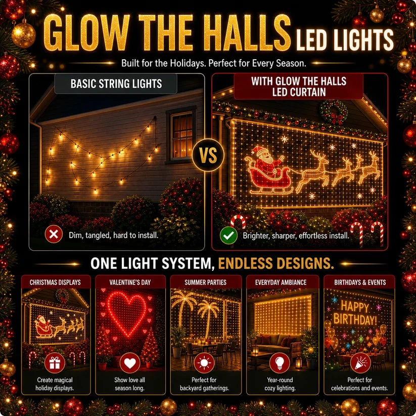 Smart LED Curtain Lights🎄