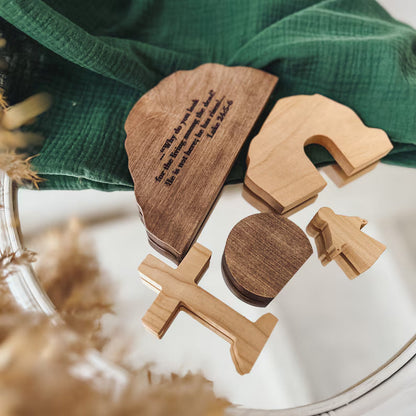 Easter 10pcs/set He is Risen with Angels Wooden Desktop Ornament