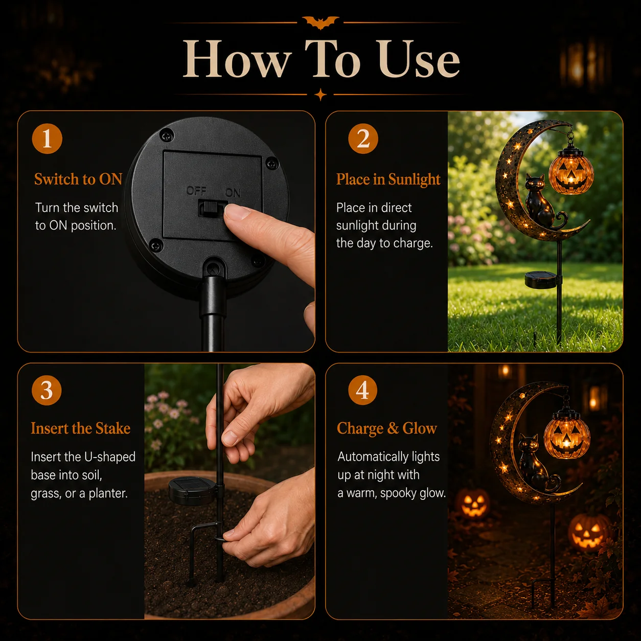 🎃Pumpkin Moon Garden Stake Light 🎃 Halloween Early Bird Sale 🔥 | 45% OFF