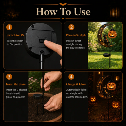 🎃Pumpkin Moon Garden Stake Light 🎃 Halloween Early Bird Sale 🔥 | 45% OFF