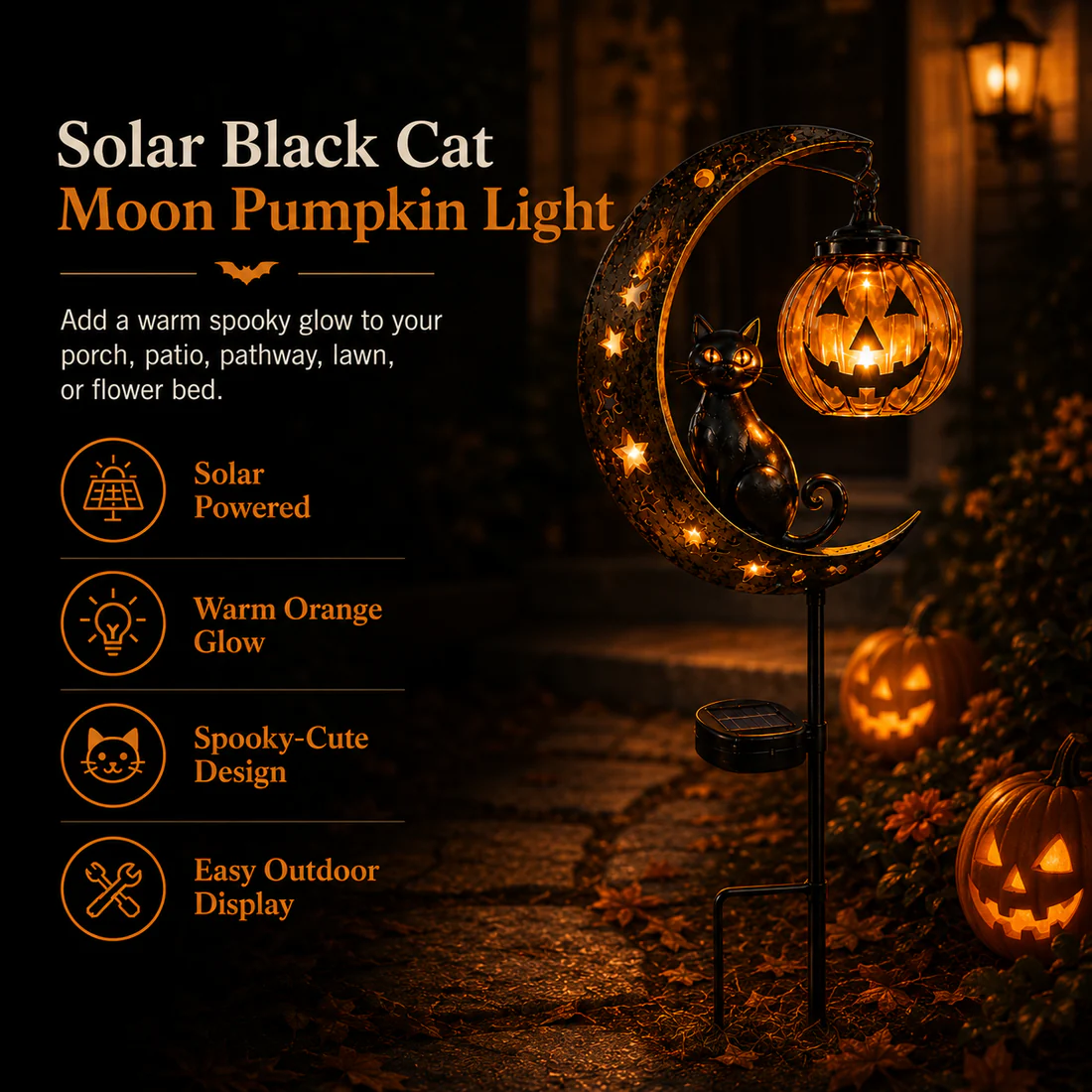 🎃Pumpkin Moon Garden Stake Light 🎃 Halloween Early Bird Sale 🔥 | 45% OFF