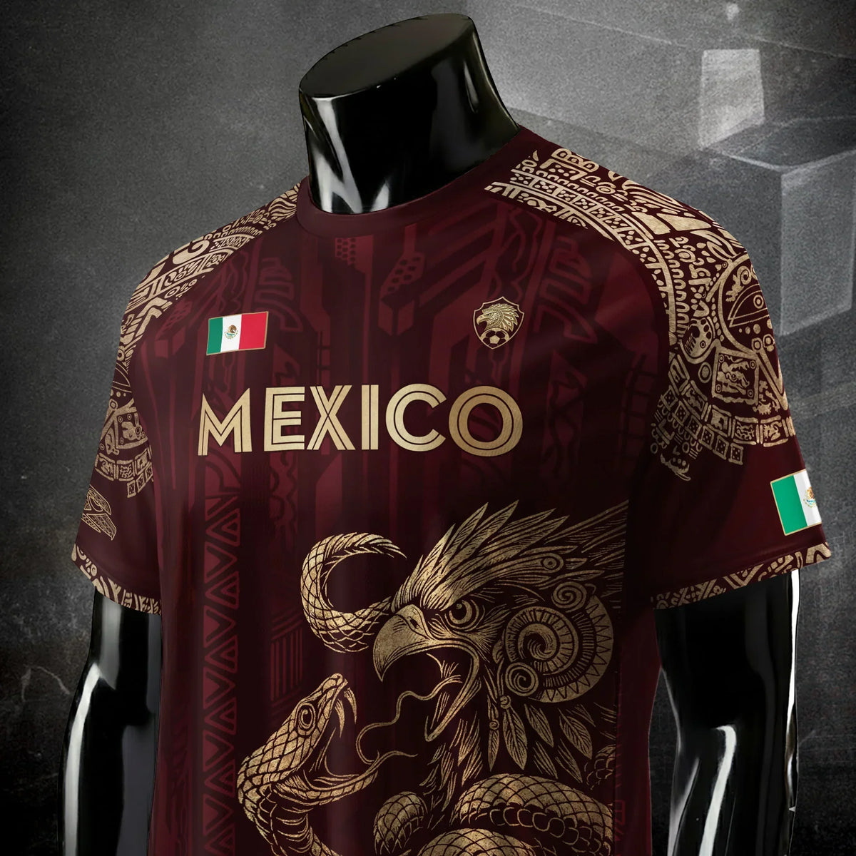 🦅 2026 Mexico Burgundy Sports T-Shirt