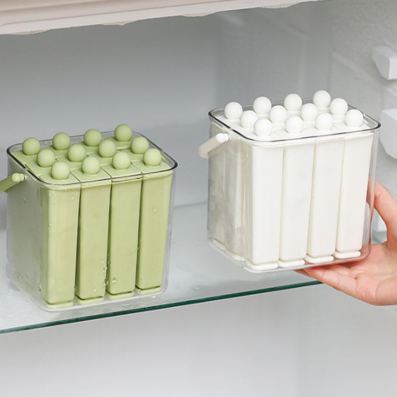 🎖️Silicone Ice Stick Tray with Storage Caddy