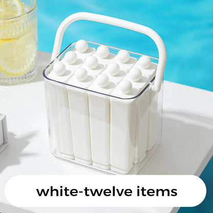 🎖️Silicone Ice Stick Tray with Storage Caddy