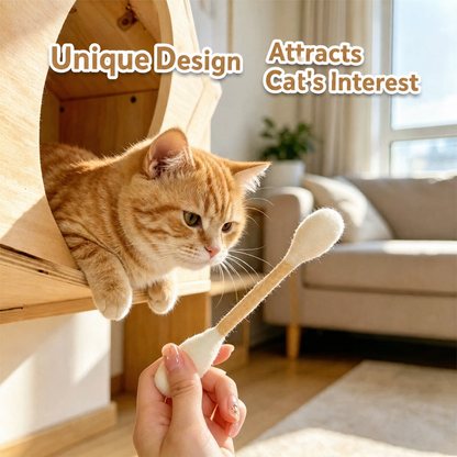 🐱 Catnip Cotton Swab Cat Toy – Extra Large Fun for Endless Play